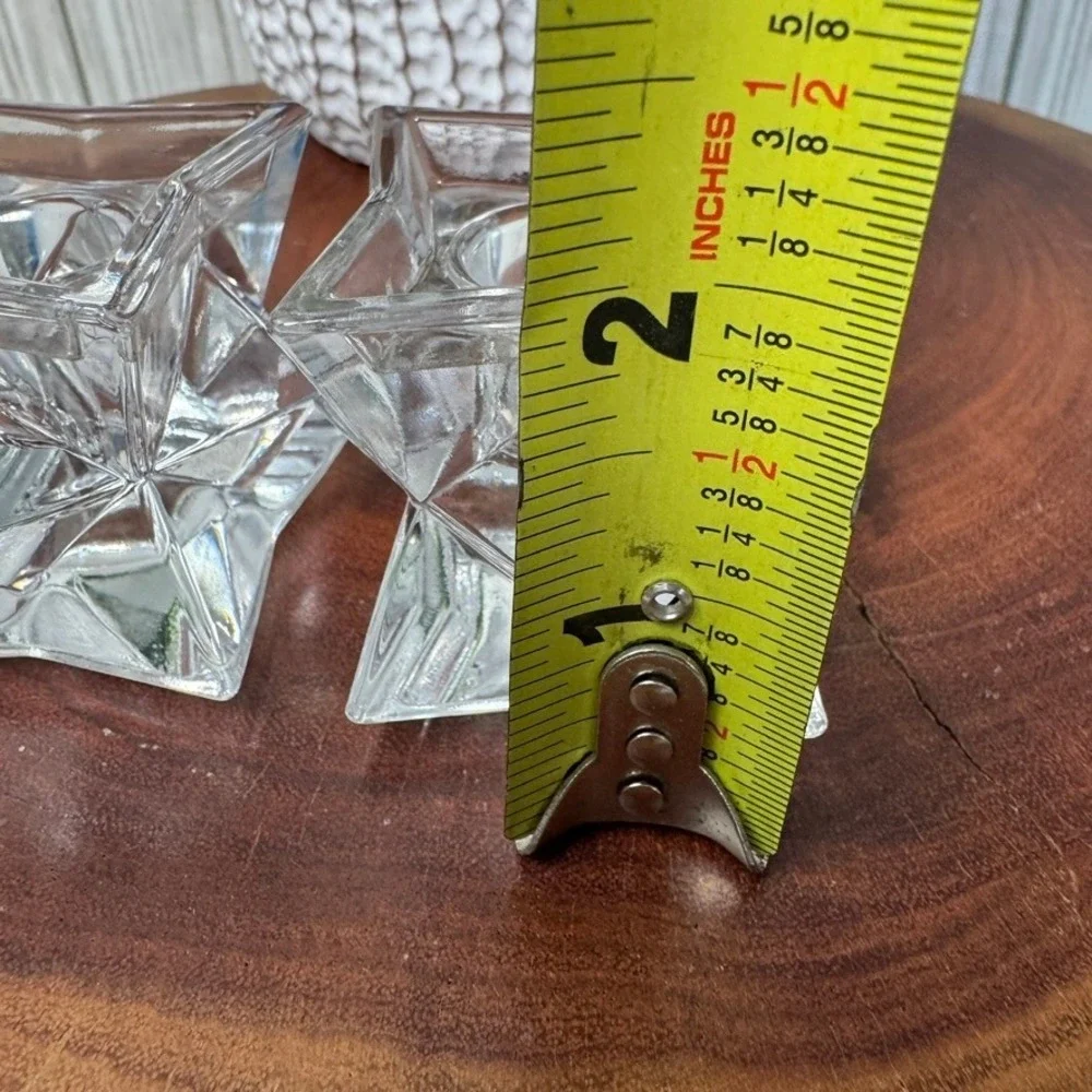 Vintage Star Michael C Fins Fifth Avenue Leased Crystal Candle Holders USA